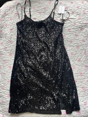 1. State Black Sequin Dress